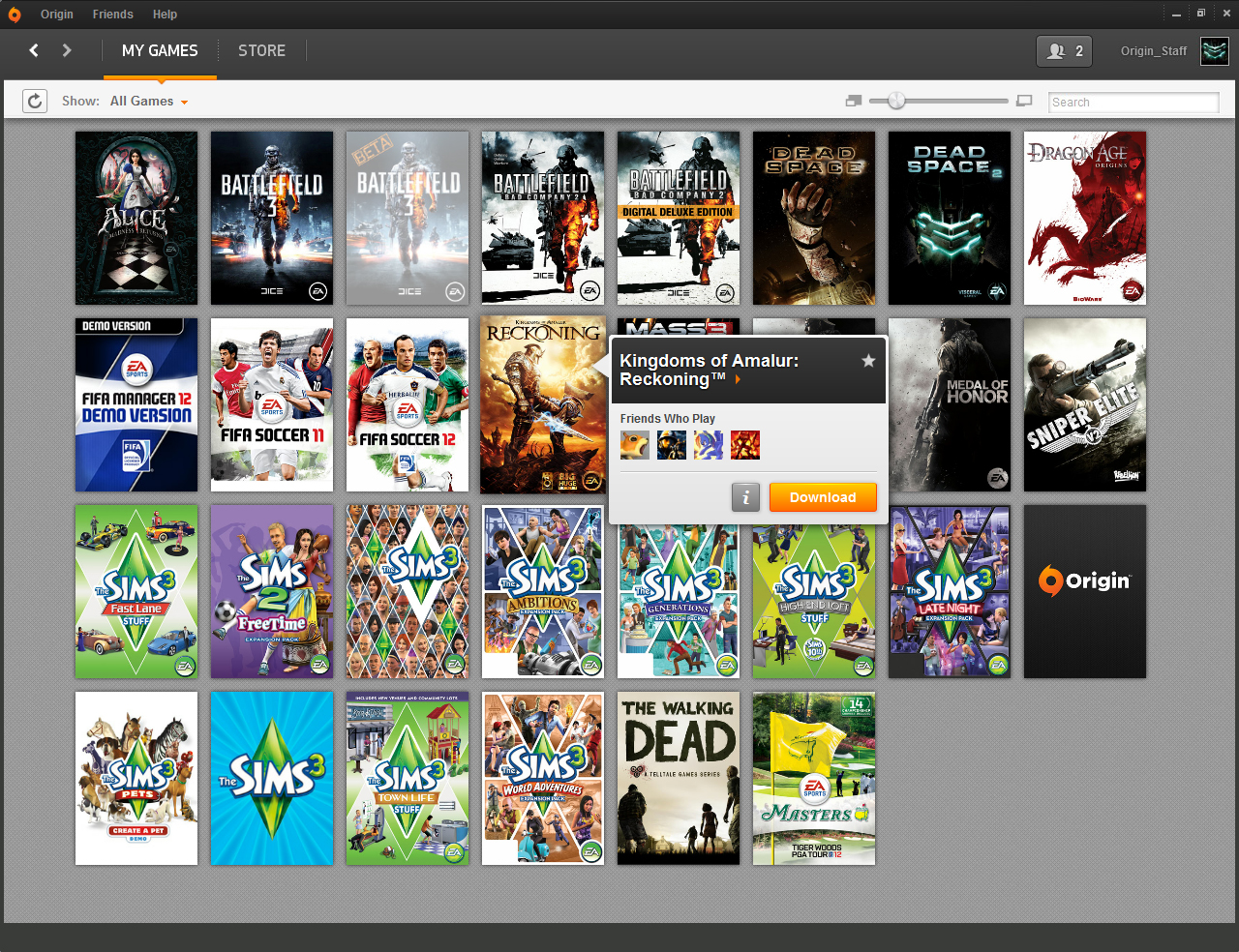 Where would origin save a download game on my pc free